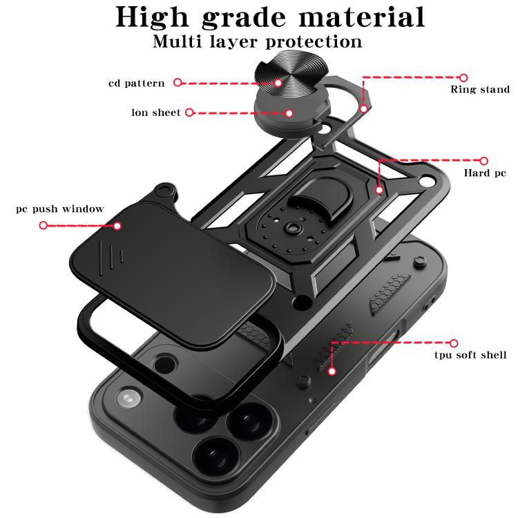 Sliding Camera Cover TPU+PC Case — iPhone 18 Pro