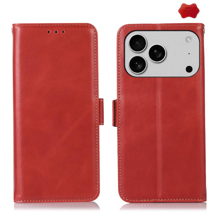 Crazy Horse Cowhide Leather Case — iPhone 18 Pro
