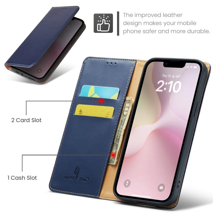 Leather Wallet Case with Stand — 2 Card Slots — iPhone 17 Pro Max