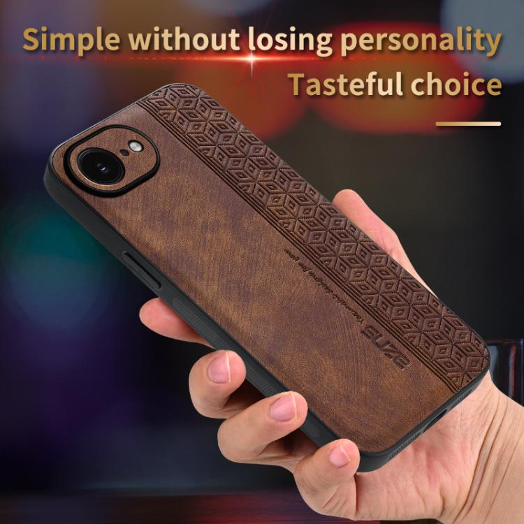 3D Embossed Skin-Feel Leather Case — iPhone 17 Pro