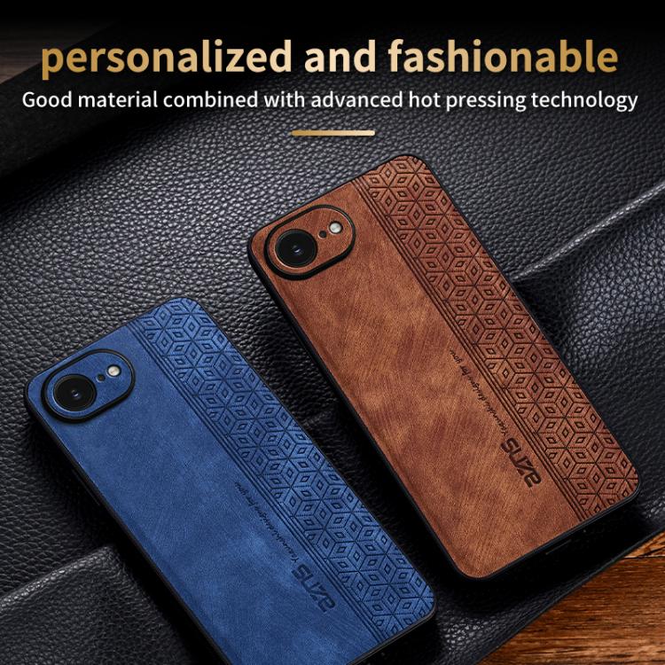 3D Embossed Skin-Feel Leather Case — iPhone 17 Pro