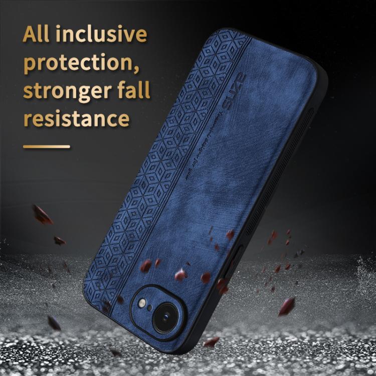 3D Embossed Skin-Feel Leather Case — iPhone 17 Pro