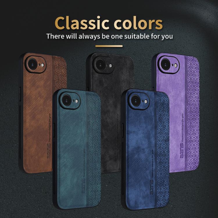 3D Embossed Skin-Feel Leather Case — iPhone 17 Pro