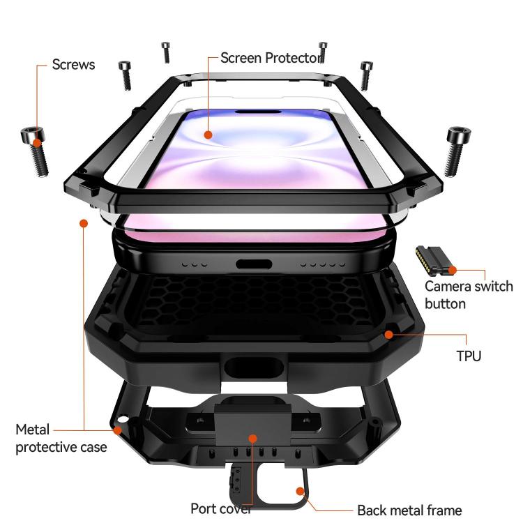IP54 Rugged Case with Sliding Camera Cover & Stand — iPhone 18 Pro