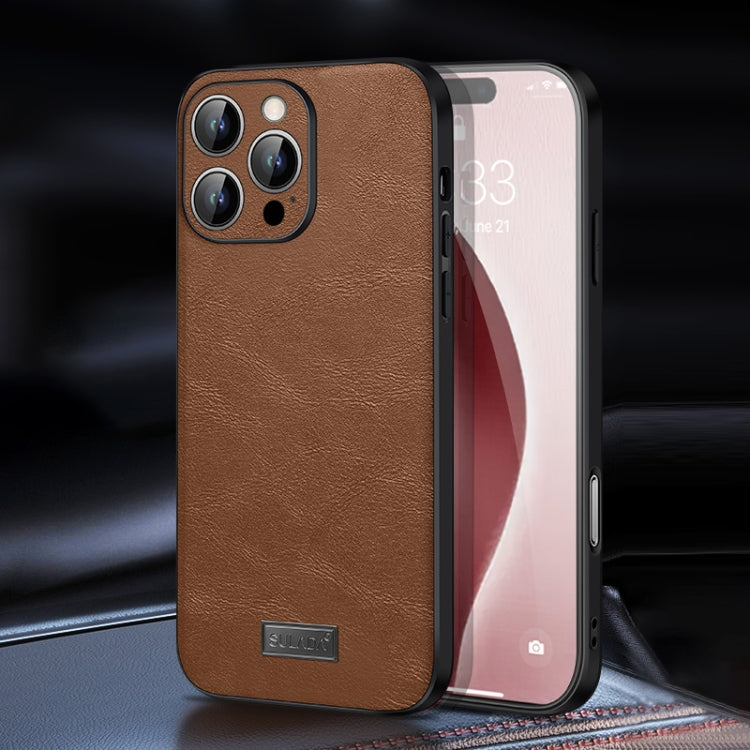 Shockproof Hybrid Leather Case — iPhone 16 Pro Max