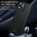 Shockproof Hybrid Leather Case — iPhone 16 Pro Max & More