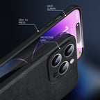 Shockproof Hybrid Leather Case — iPhone 16 Pro Max & More