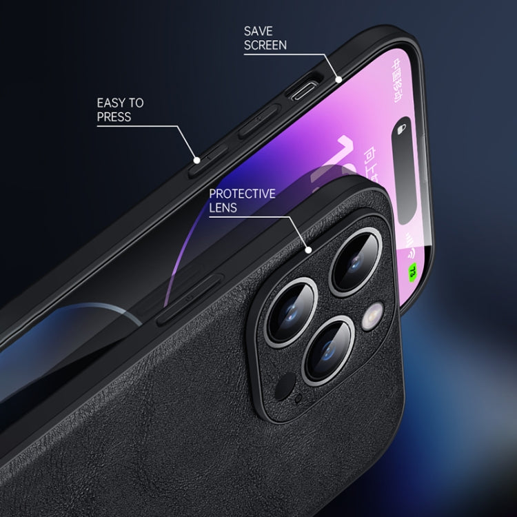 Shockproof Hybrid Leather Case — iPhone 16 Pro Max & More