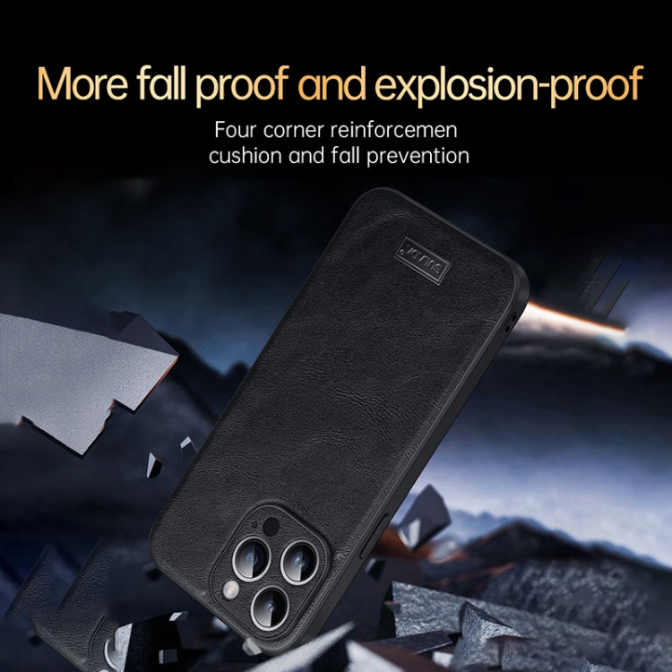 Shockproof Hybrid Leather Case — iPhone 16 Pro Max & More