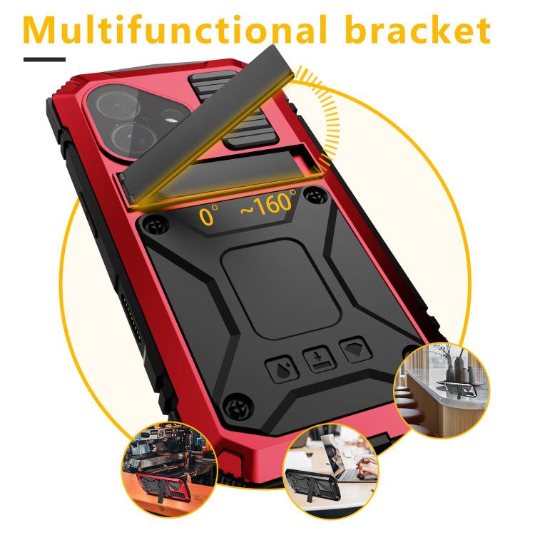 Water-Resistant Metal Rugged Case with Stand — iPhone 18 Pro
