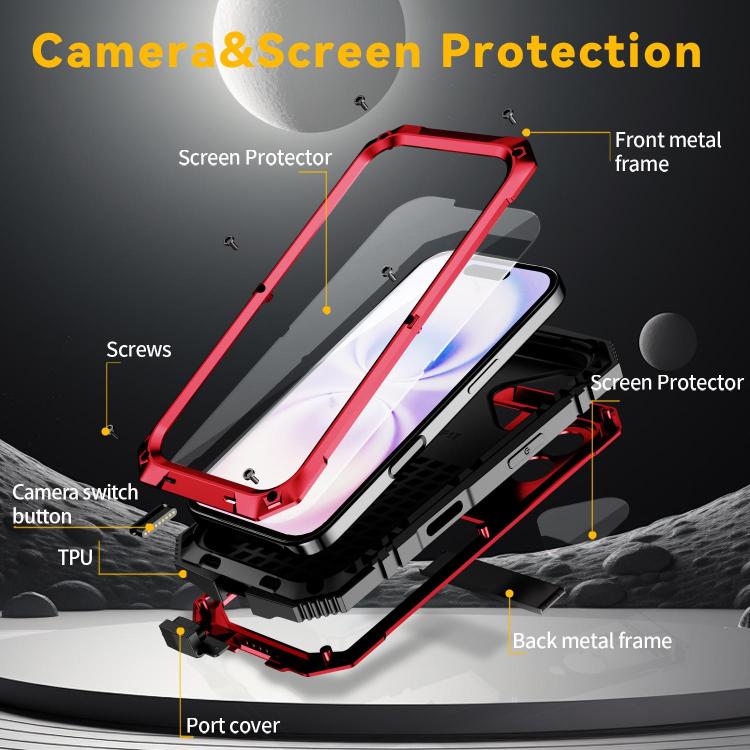 Water-Resistant Metal Rugged Case with Stand — iPhone 18 Pro