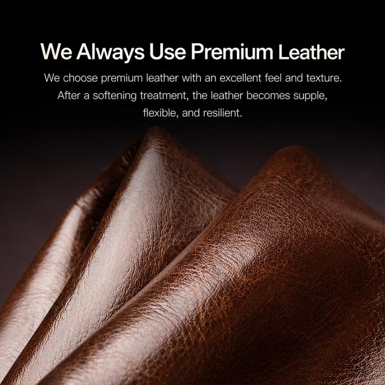 Cowhide Folio Wallet Case with Kickstand — iPhone 18 Pro