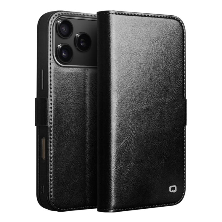 Cowhide Folio Wallet Case with Kickstand — iPhone 18 Pro