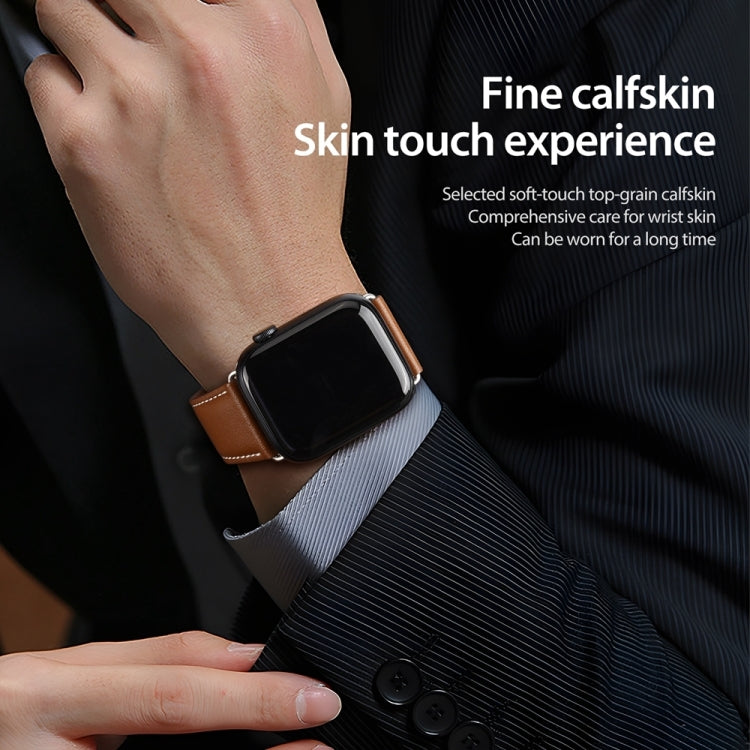 Magnetic Buckle Leather Watch Band — Apple Watch SE (44mm)