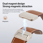 Magnetic Buckle Leather Watch Band — Apple Watch SE (44mm)