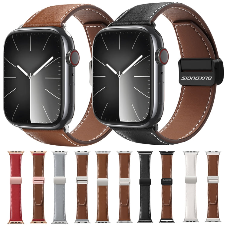 Magnetic Buckle Leather Watch Band — Apple Watch SE (44mm)