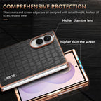 Crocodile-Texture Case with Metal Frame