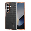 Crocodile-Texture Case with Metal Frame