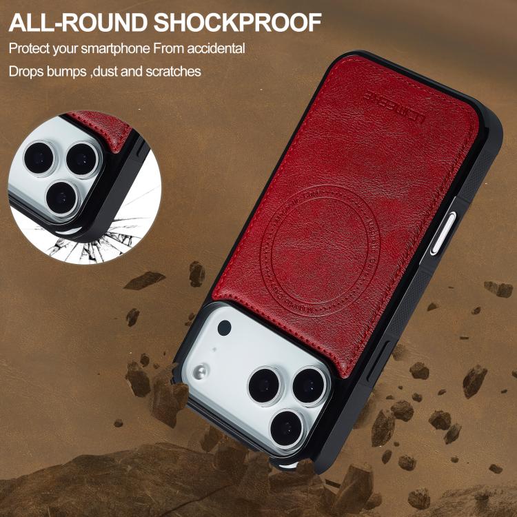 Leather MagSafe Case with Shock TPU Liner — iPhone 17 Pro