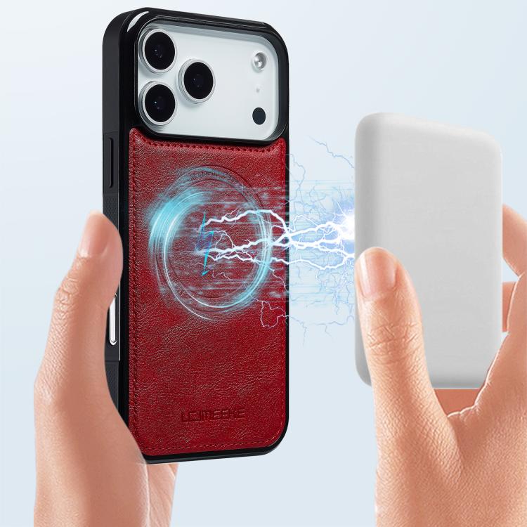 Leather MagSafe Case with Shock TPU Liner — iPhone 17 Pro