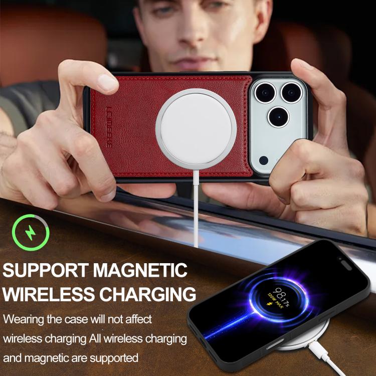 Leather MagSafe Case with Shock TPU Liner — iPhone 17 Pro