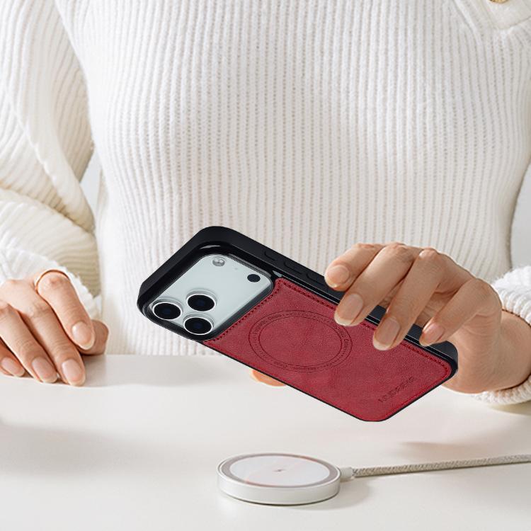 Leather MagSafe Case with Shock TPU Liner — iPhone 17 Pro
