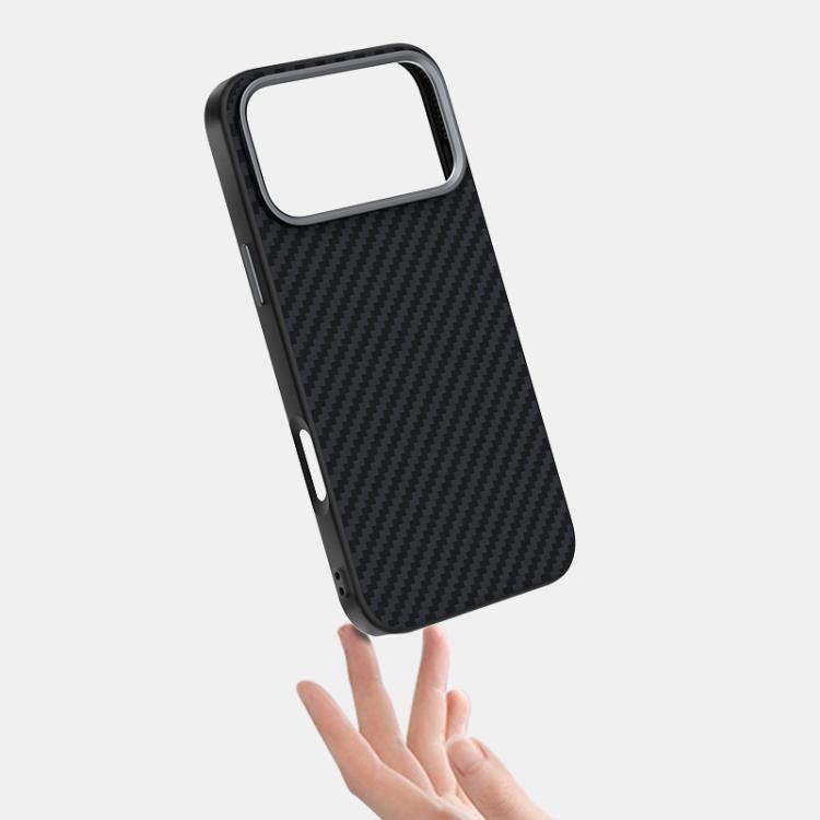 Carbon-Fibre Texture MagSafe Case — 6D Grip Slim — iPhone 17 Pro Max