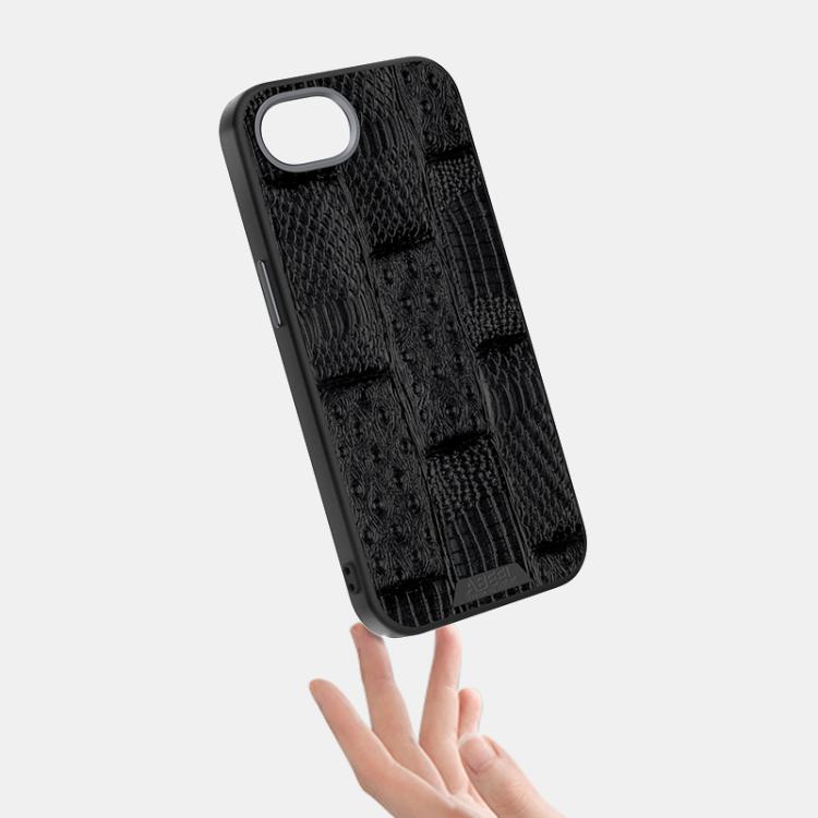 Genuine Cowhide MagSafe Case — Beast-Grain Emboss — iPhone 17 Pro Max