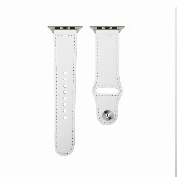 Stud-Buckle Leather Watch Band — Apple Watch