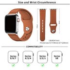 Stud-Buckle Leather Watch Band — Apple Watch