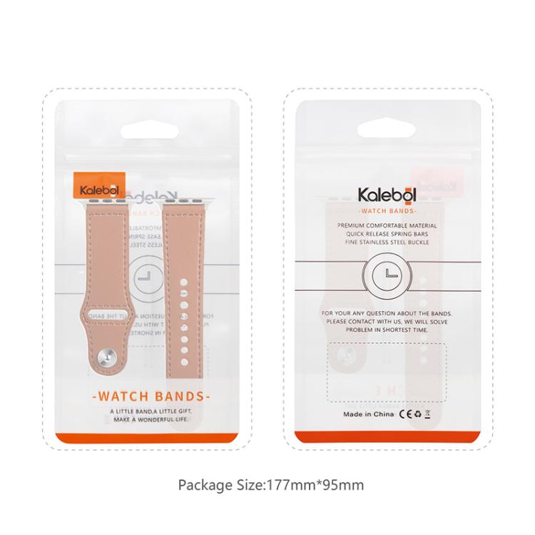 Stud-Buckle Leather Watch Band — Apple Watch
