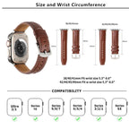 Stitched Leather Watch Band — Apple Watch
