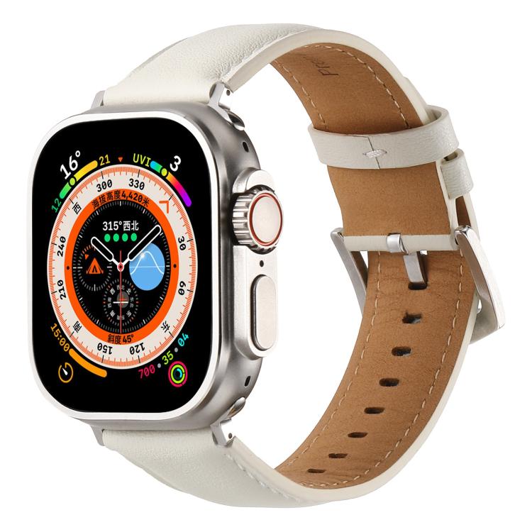 Plain Genuine Leather Watch Band — Apple Watch