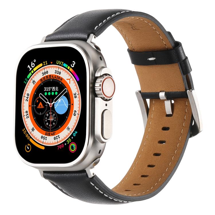 Plain Genuine Leather Watch Band — Apple Watch