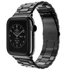 Three-Bead Fold-Buckle Steel Watch Band — Apple Watch