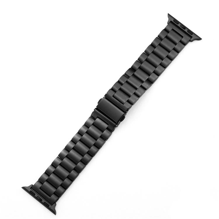 Three-Bead Fold-Buckle Steel Watch Band — Apple Watch