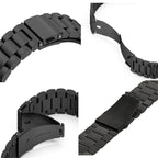 Three-Bead Fold-Buckle Steel Watch Band — Apple Watch