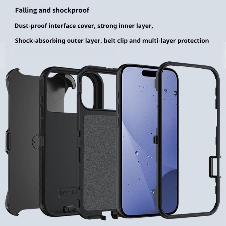 Shockproof Case with Fold-Out Back Clip Stand — iPhone 17 Pro Max
