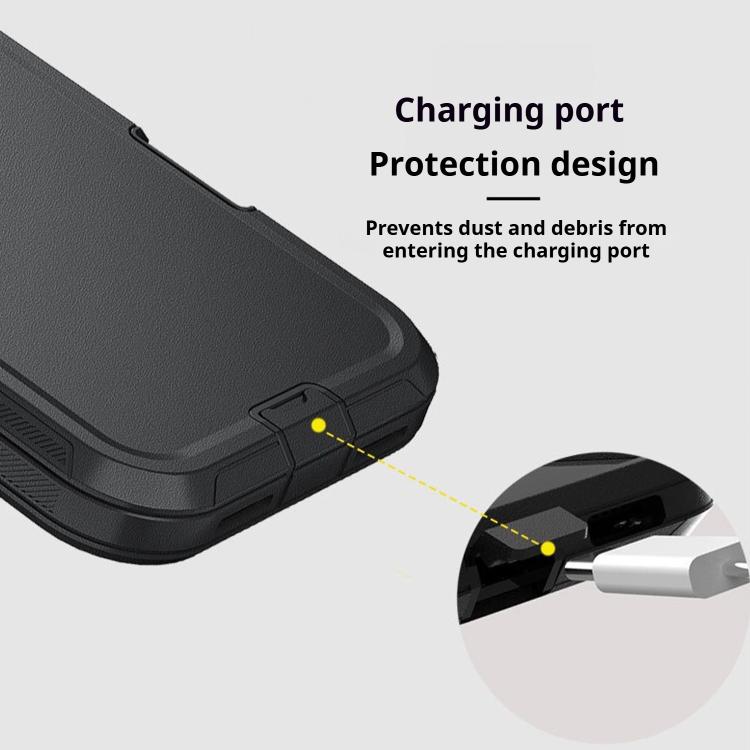 Shockproof Hybrid Case with Back Clip — iPhone 17 Pro Max