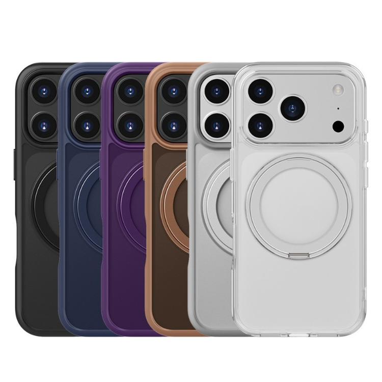Frosted Acrylic MagSafe Case with Folding Ring Stand — iPhone 17 Pro Max