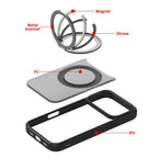 Frosted Acrylic MagSafe Case with Folding Ring Stand — iPhone 17 Pro Max