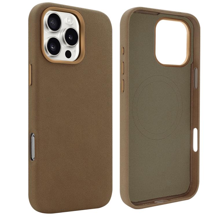 Suede MagSafe Leather Case — iPhone 16 Pro Max