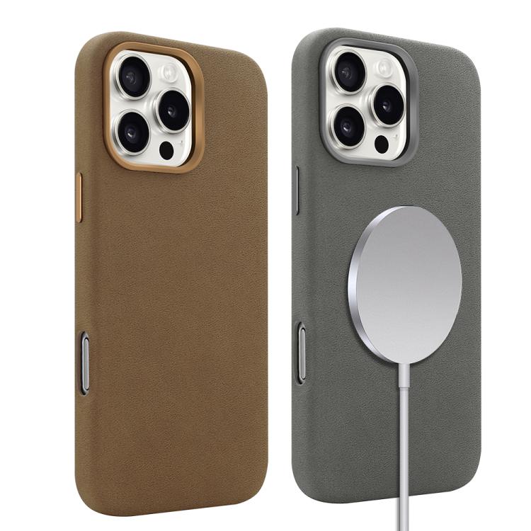 Suede MagSafe Leather Case — iPhone 16 Pro Max