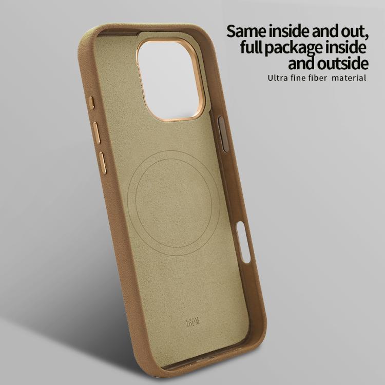 Suede MagSafe Leather Case — iPhone 16 Pro Max