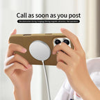 Suede MagSafe Leather Case — iPhone 16 Pro Max