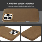 Suede MagSafe Leather Case — iPhone 16 Pro Max