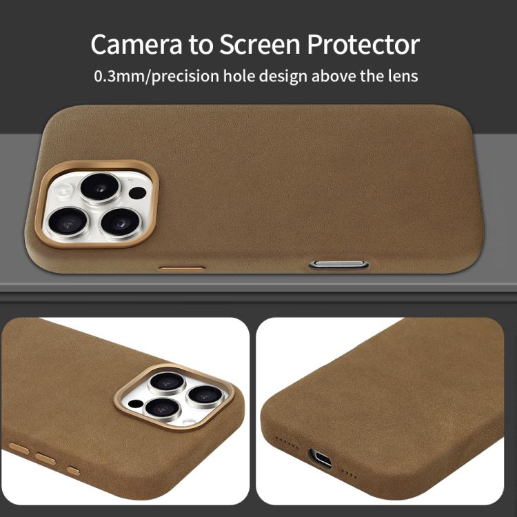 Suede MagSafe Leather Case — iPhone 16 Pro Max