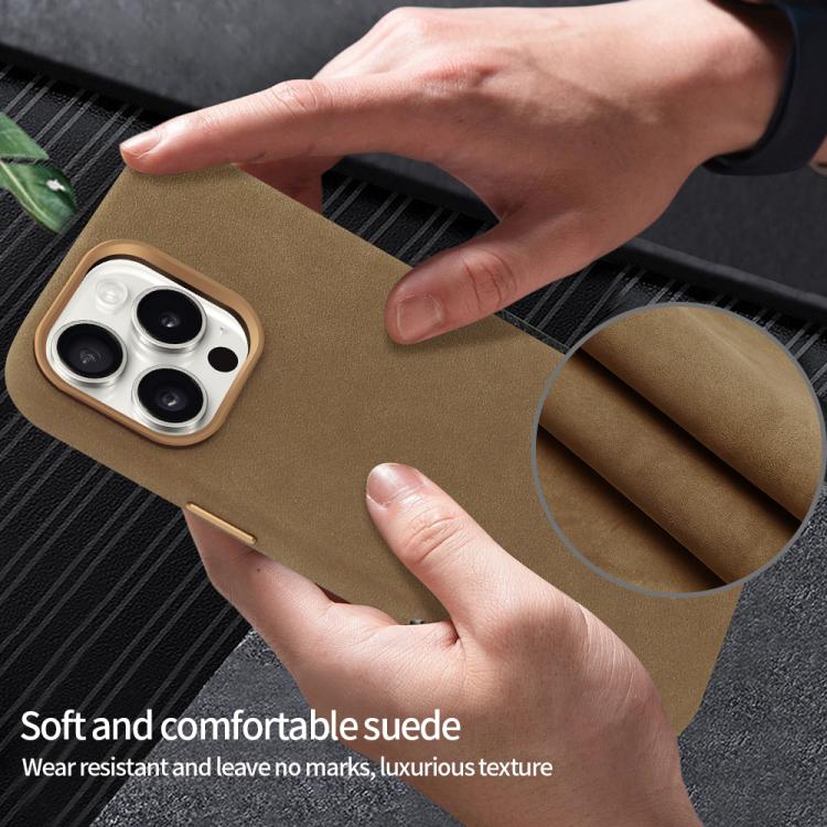 Suede MagSafe Leather Case — iPhone 16 Pro Max