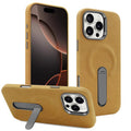 Suede MagSafe Leather Case with Holder — iPhone 16 Pro Max