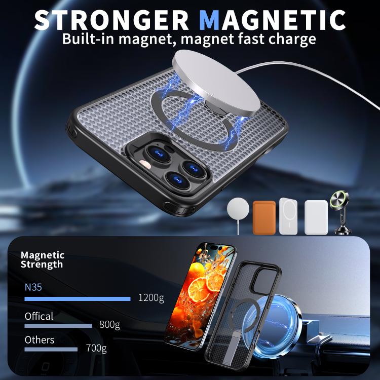 Honeycomb Cooling MagSafe Case with Kickstand — iPhone 14 Pro Max